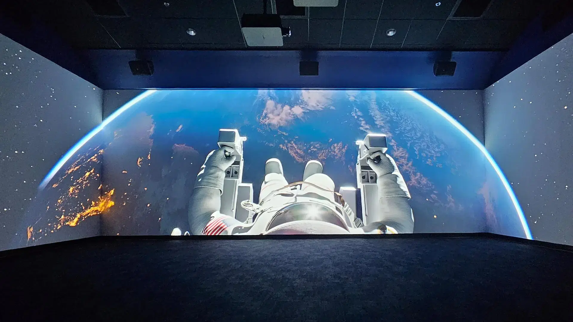 Immersive experience area at the Earth Information Center at Kennedy Space Center.